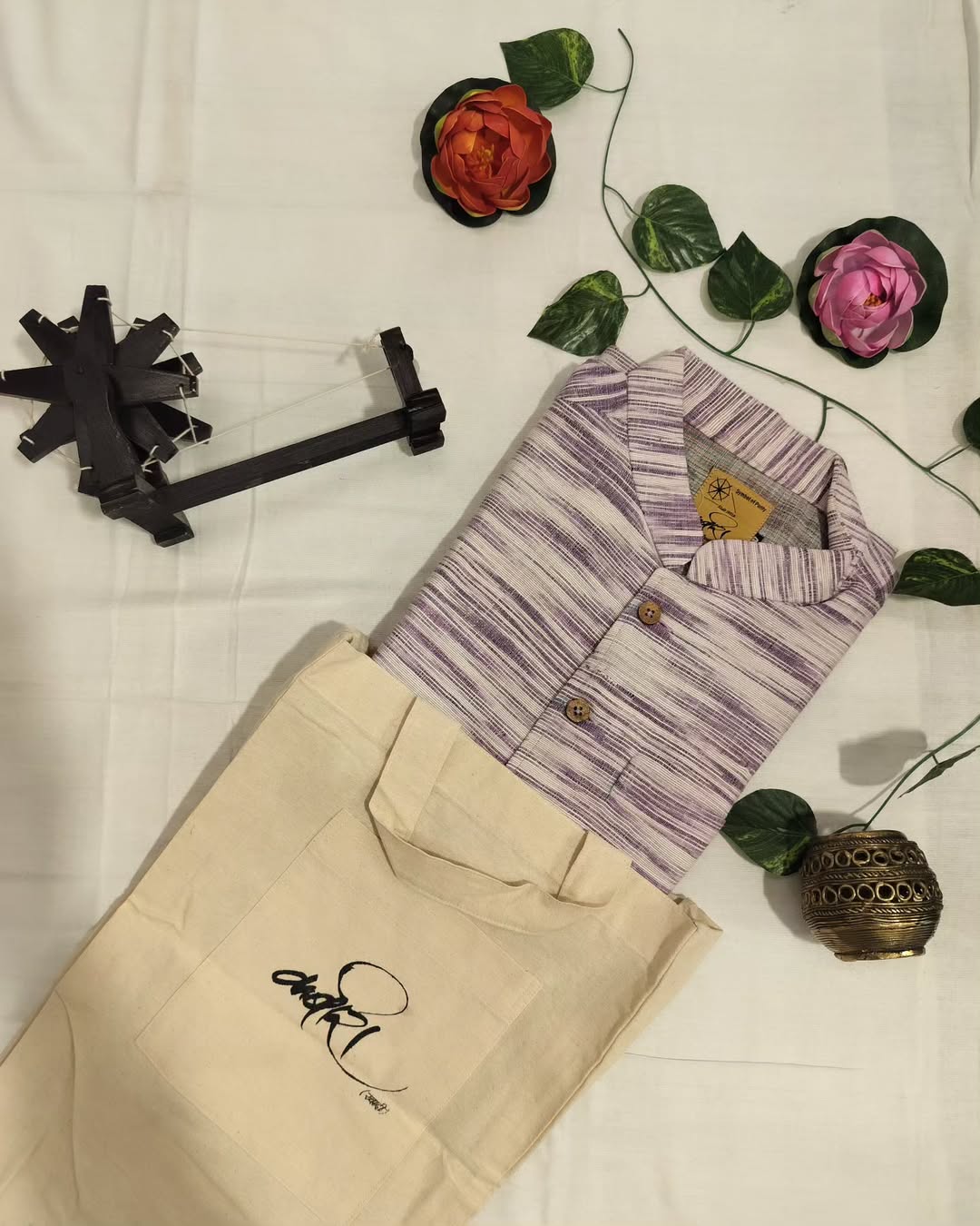 खादी कॉटन कुर्ता