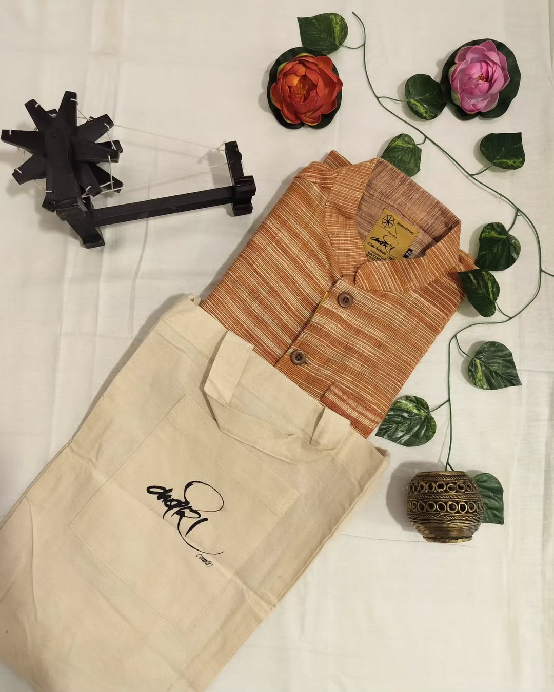 खादी कॉटन कुर्ता