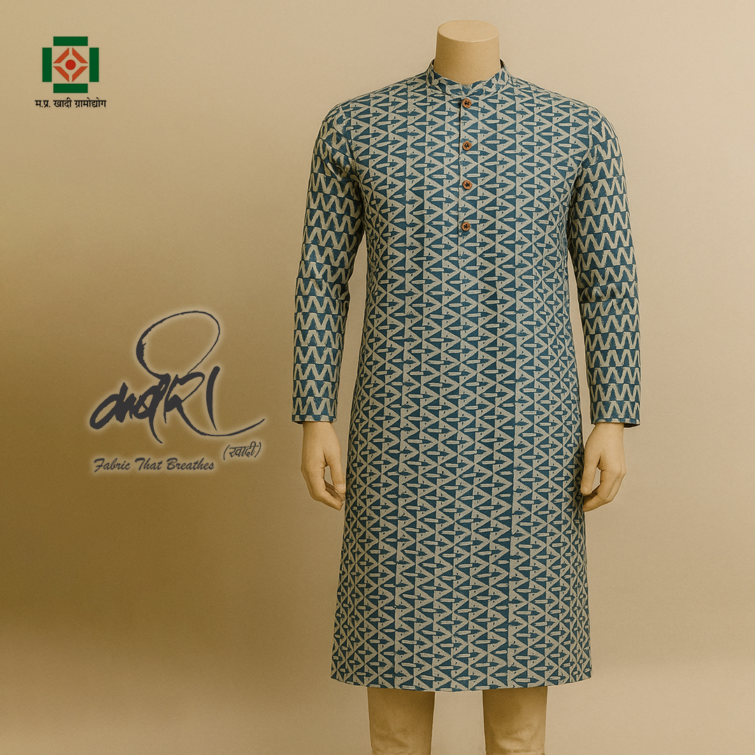 कबीरा खादी ब्लॉक प्रिंट कुर्ता – हर लुक में दे देशी एलीगेंस