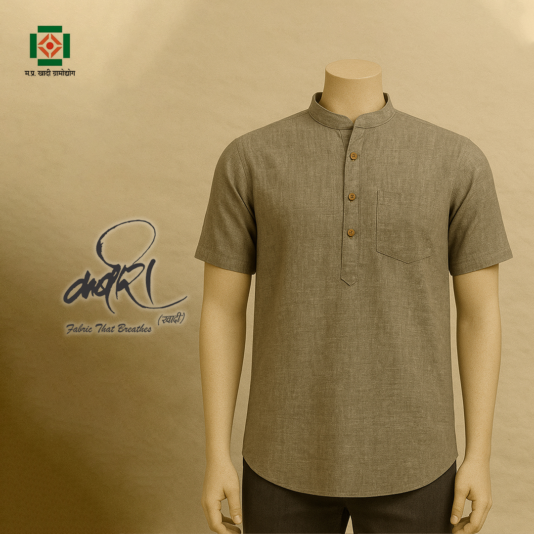 कबीरा खादी शॉर्ट कुर्ता – आराम, सादगी और स्टाइल का संगम