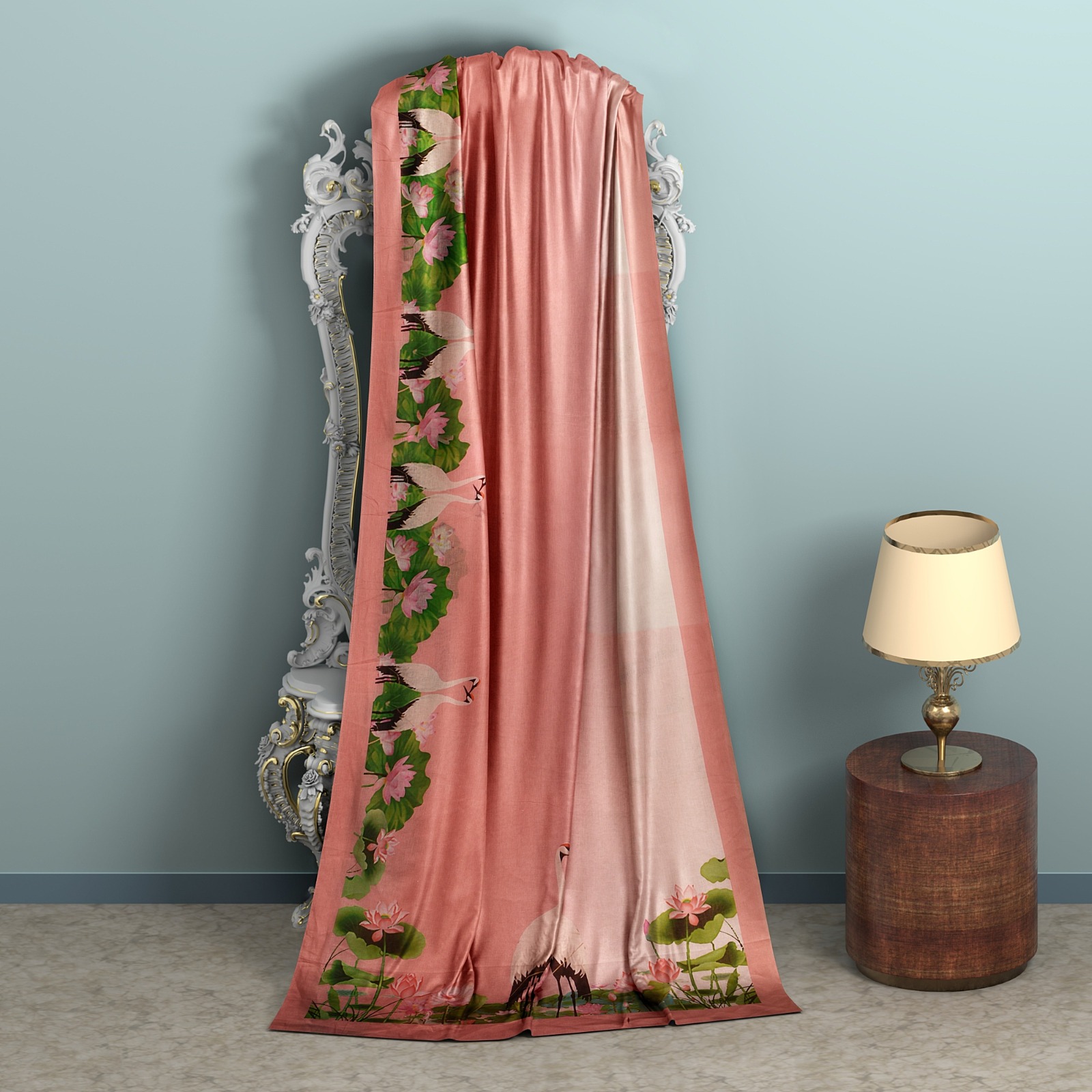 डिजिटल मसलिन खादी साड़ी – हल्की, मुलायम और एलिगेंट