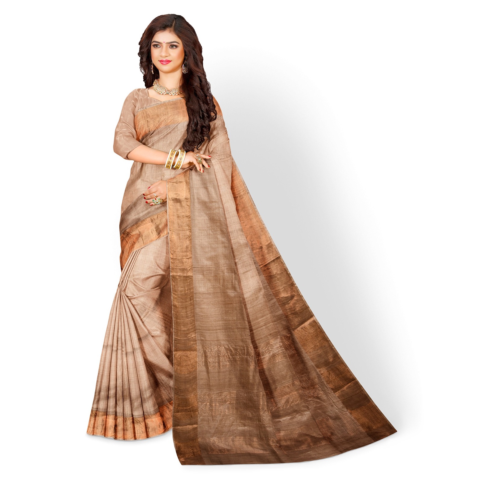 डिजिटल प्रिंट मसलिन खादी साड़ी – सॉफ्ट टच, क्लासिक लुक