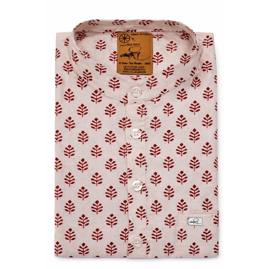 बाघ कला प्रेरित कुर्ता – शुद्ध शिल्प, सादगीपूर्ण शैली