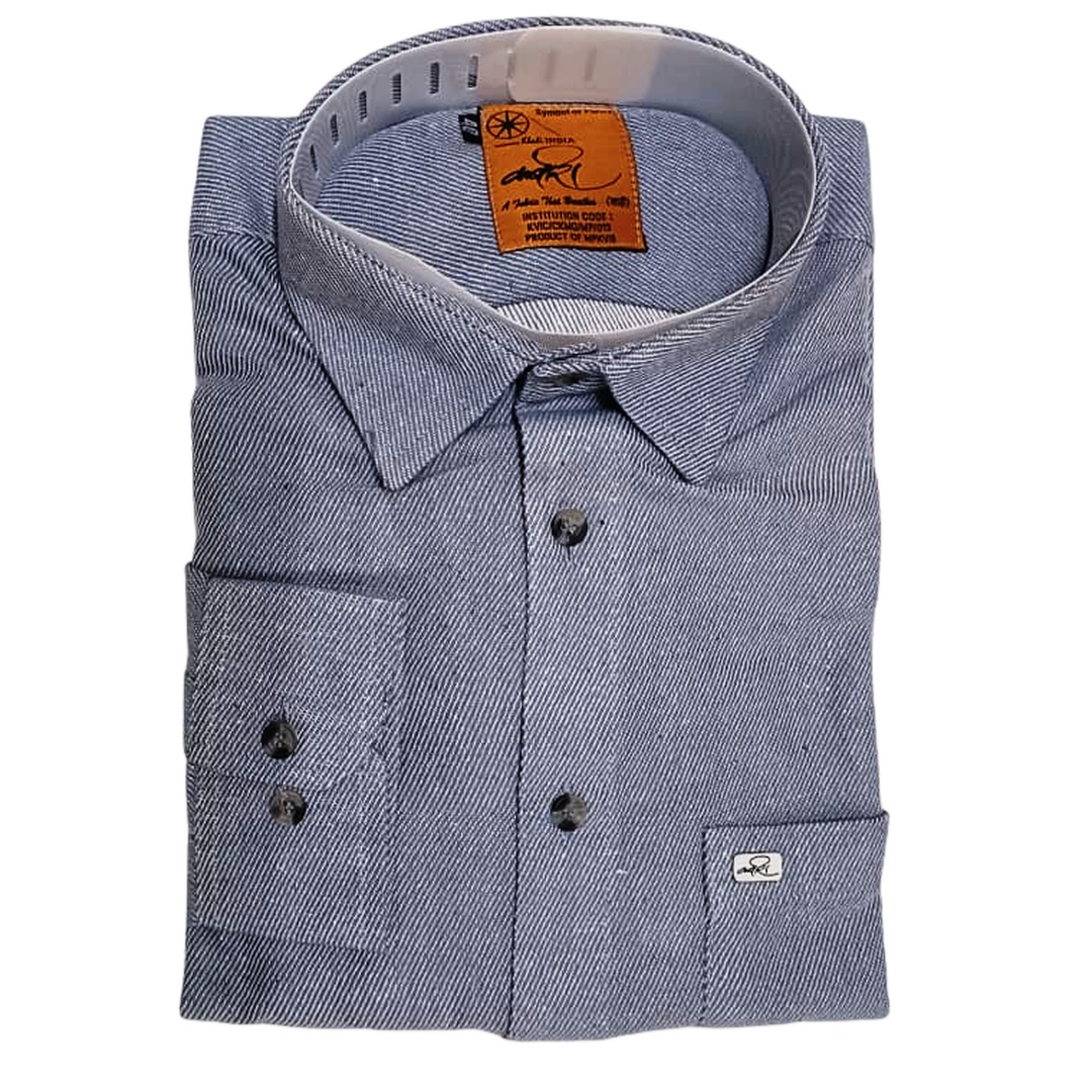 सूती प्लेन फुल स्लीव्स शर्ट