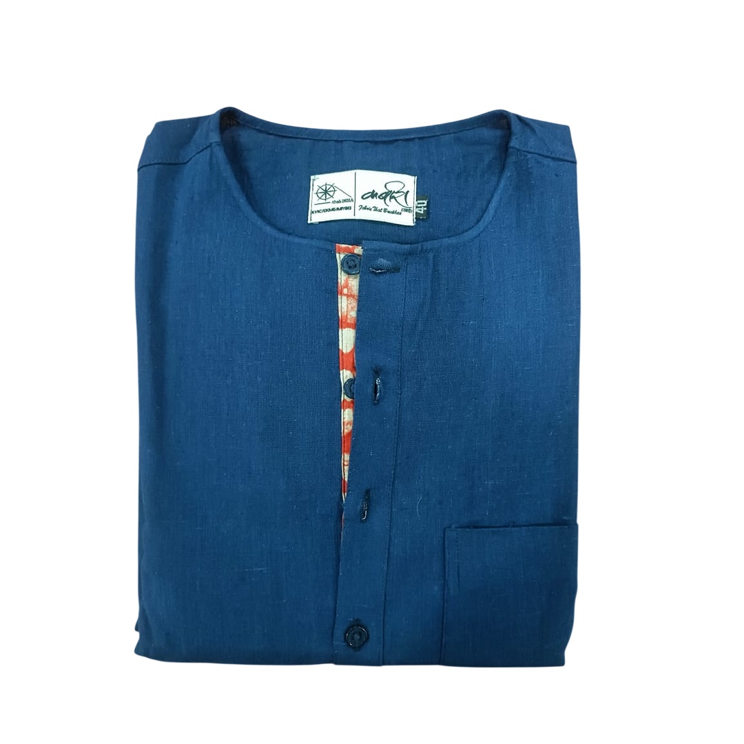 सूती प्लेन राउंड नेक पुरुष लॉन्ग कुर्ता – सादगी और गरिमा का परिधान