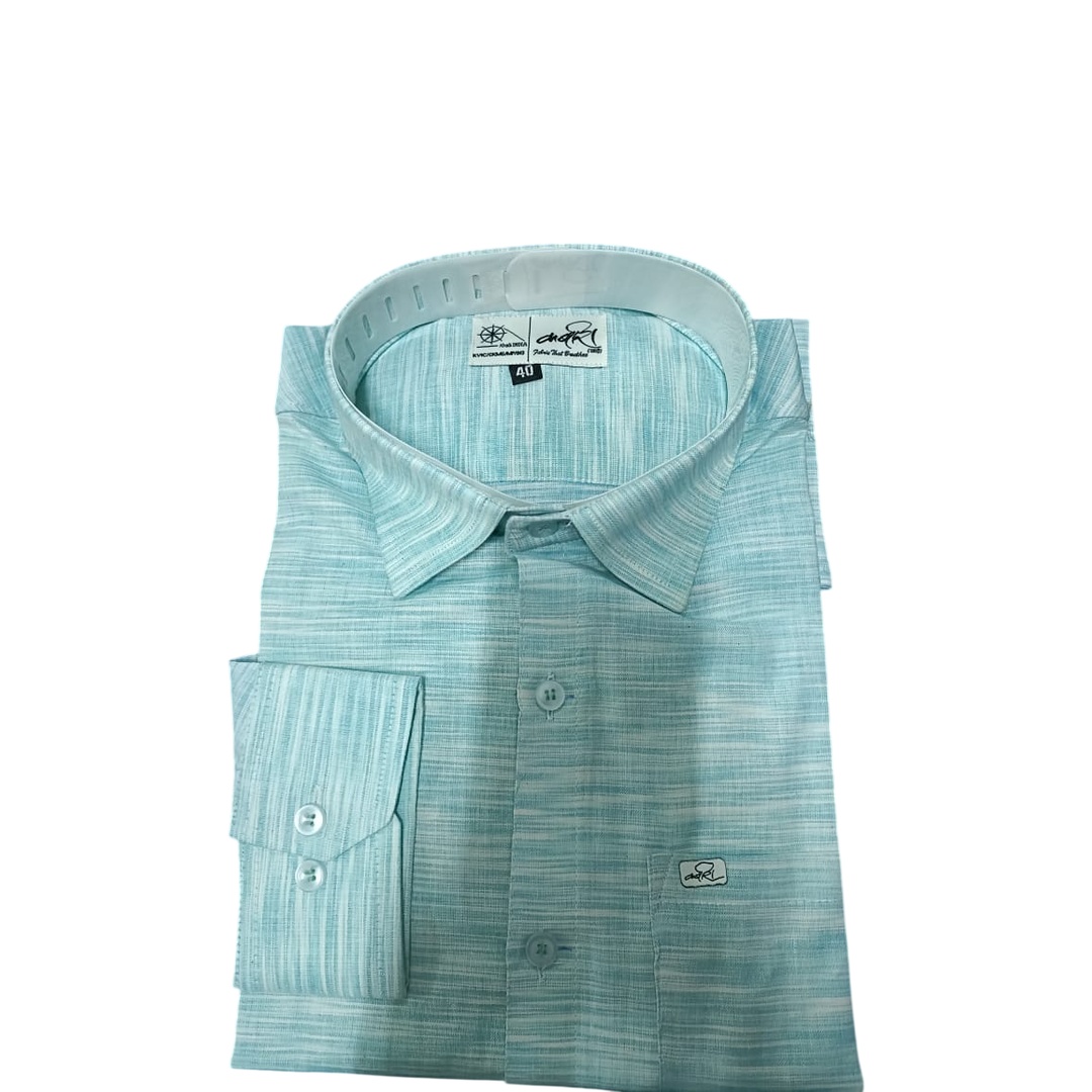 सूती प्लेन पुरुष फुल स्लीव्स शर्ट – कार्यालय एवं औपचारिक उपयोग हेतु उपयुक्त