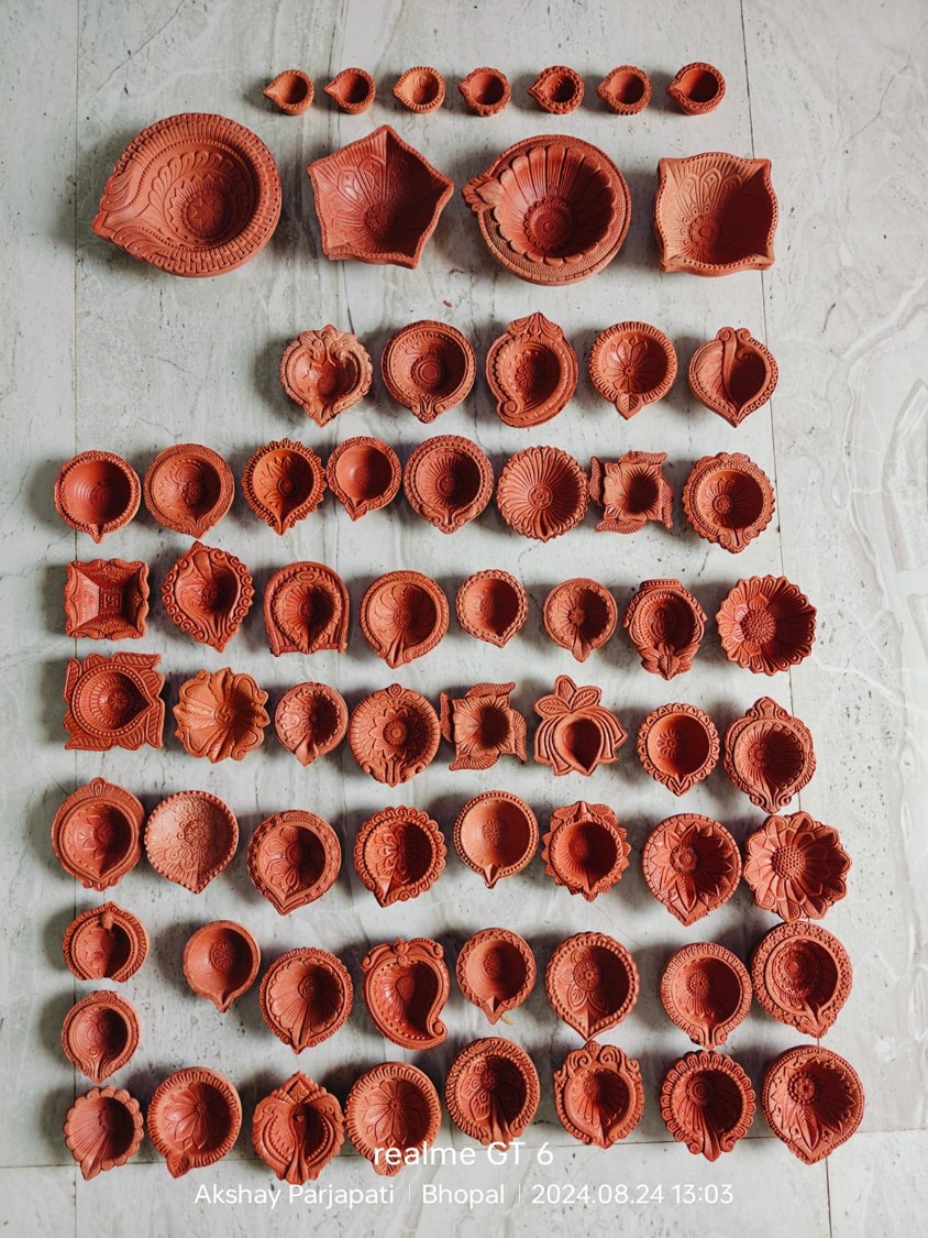 अन्य प्रकार के टेराकोटा दिए