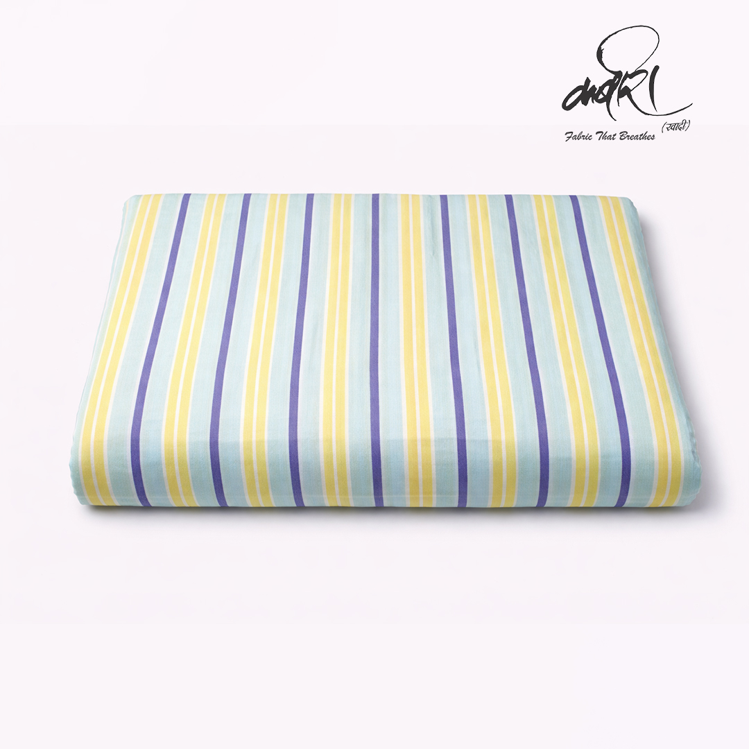 खादी स्ट्रिप वीव रनिंग फैब्रिक – शुद्ध खादी में व्यावहारिक कपड़ा