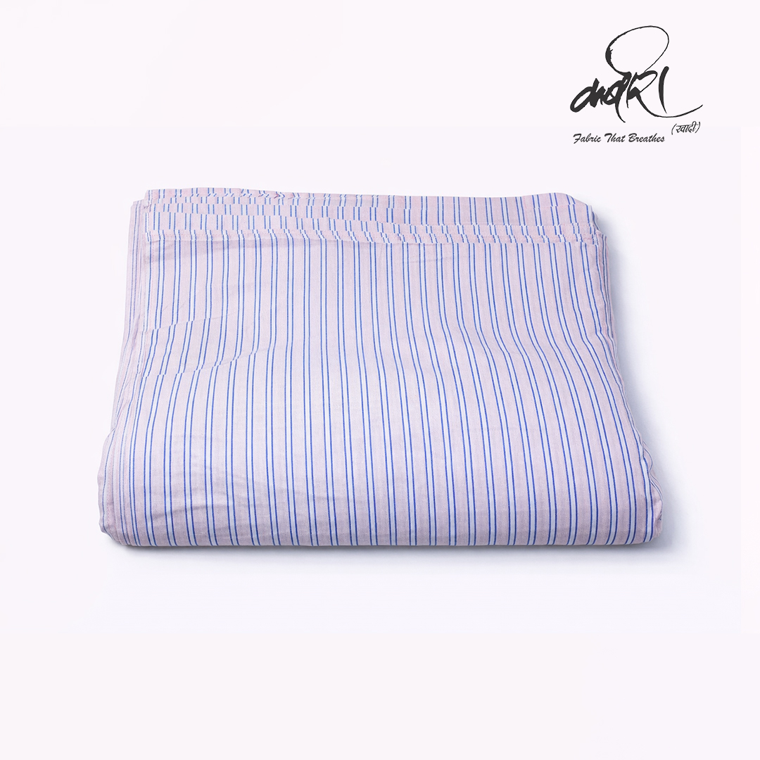 खादी स्ट्रिप वीव रनिंग फैब्रिक – पारंपरिक शिल्प में आधुनिक उपयोग